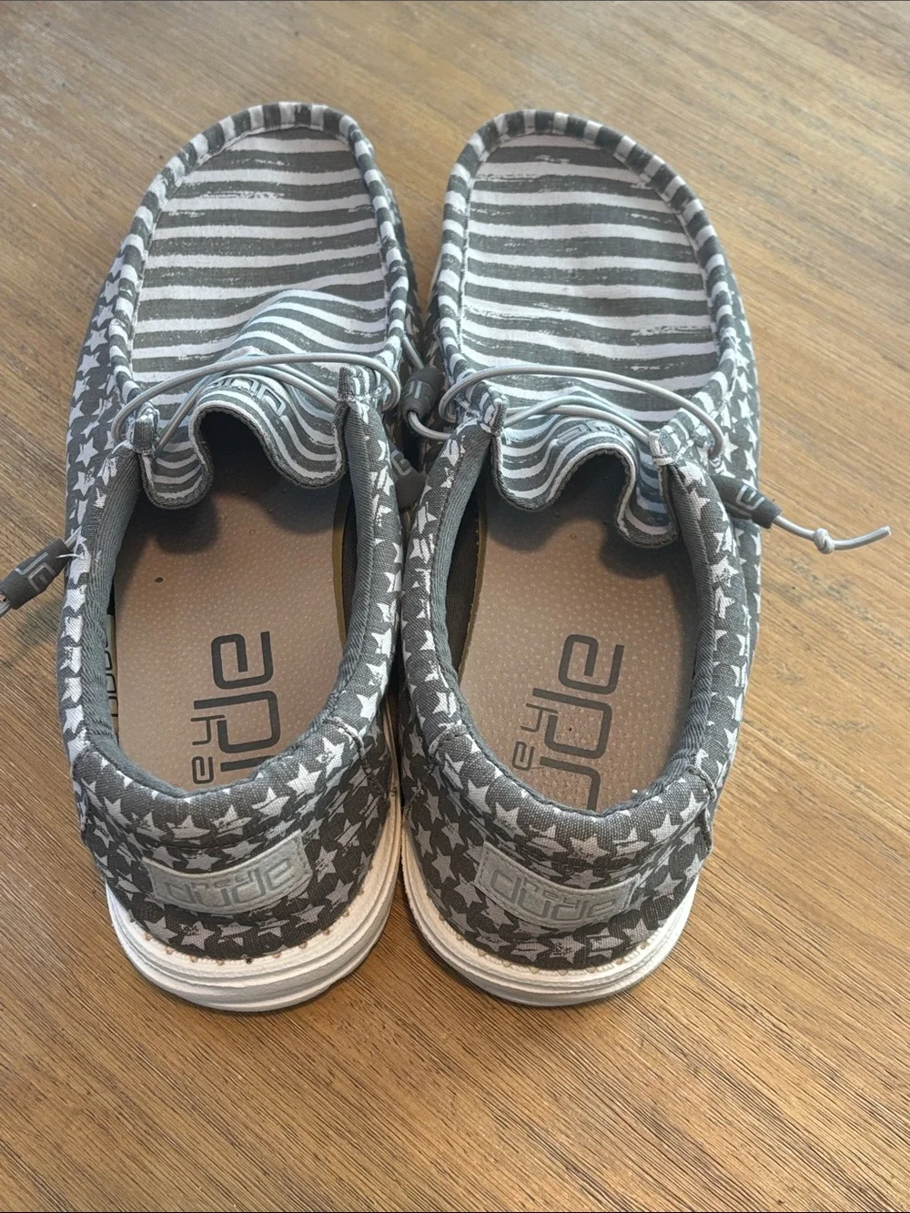 Hey Dude Wally Greyed Patriotic Shoe